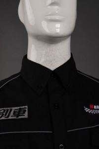 DS070 designs black embroidered logo uniforms  trailer industry companies  uniforms  maintenance  detail view-7